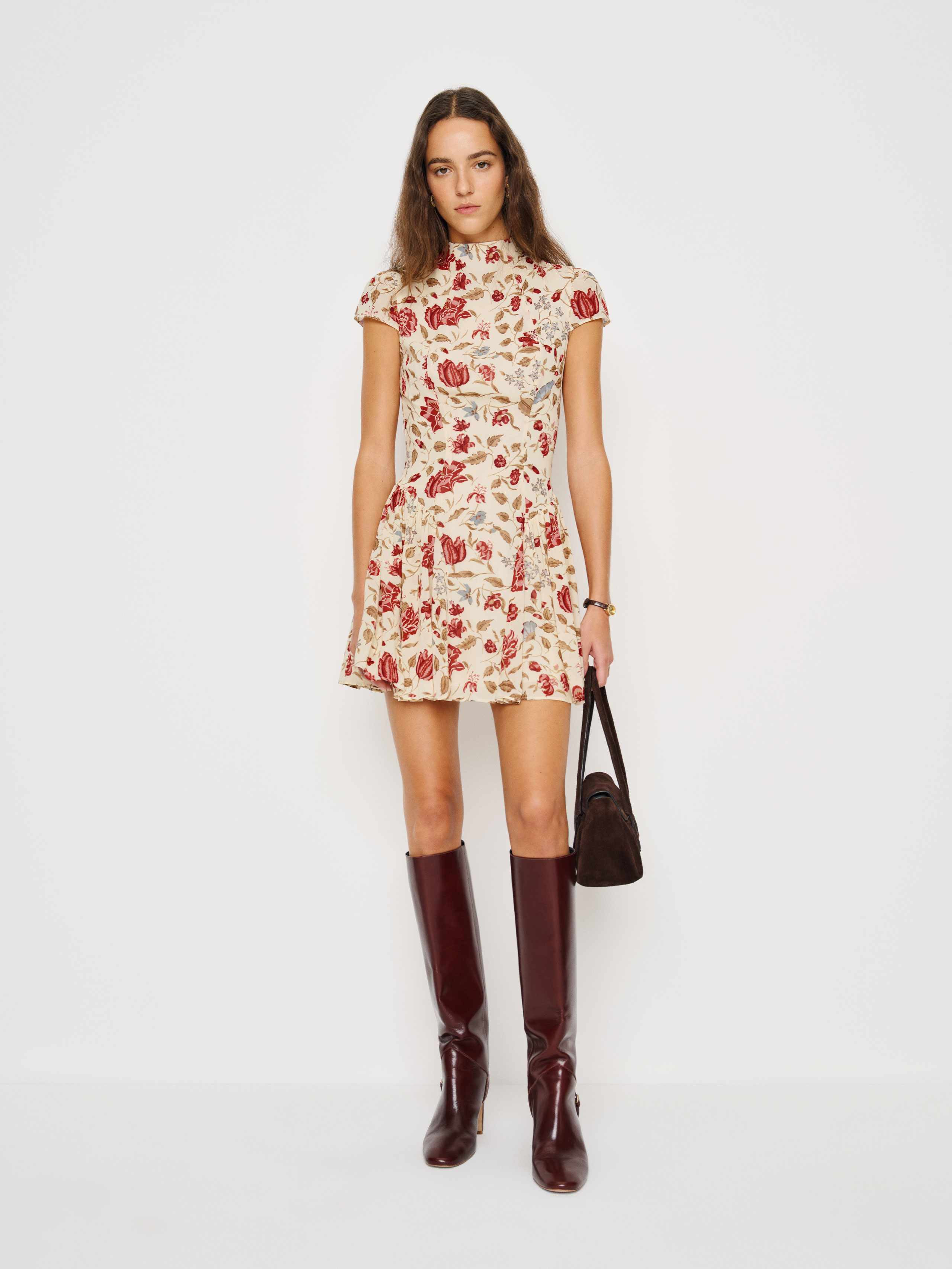 Reformation Maven Mini Dress Ivory 0 | Reformation (Global)