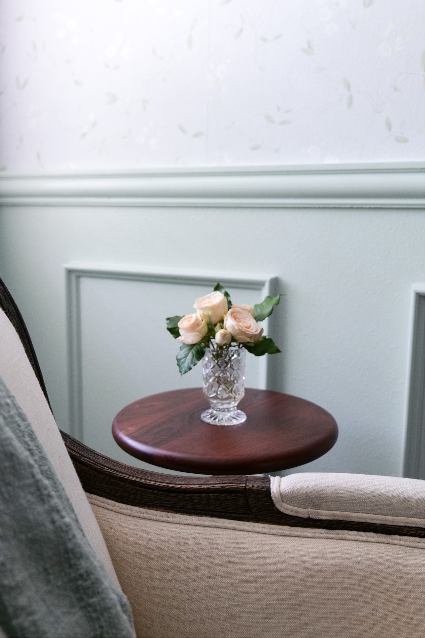 What I did In Our Guest Bedroom Remodel:

I started this project for the One Room Challenge and re-did another upstairs bedroom for when guests come to visit from of town. I knew I wanted to make this room a traditional calming blue color and quickly found this gorgeous Sanna Light Blue wallpaper from Sandberg and fell in love. I added in Ballard Design pillows and the rest took off from there.

I wanted this room to differentiate from our other guest room we did with full wallpaper, so I decided to do fun molding and paint for the bottom half of the wall. Novo has some amazing pre-made molding designs that made it so easy to work with! This was our first time installing any molding and doing woodwork ourselves around the house, but with a few quick purchases like a Mitre saw and nail gun, the project went so well. I highly recommend looking at their options to give your room that creative custom architectural look without breaking the bank. They also have their brand at Home Depot as well.

#LTKhome