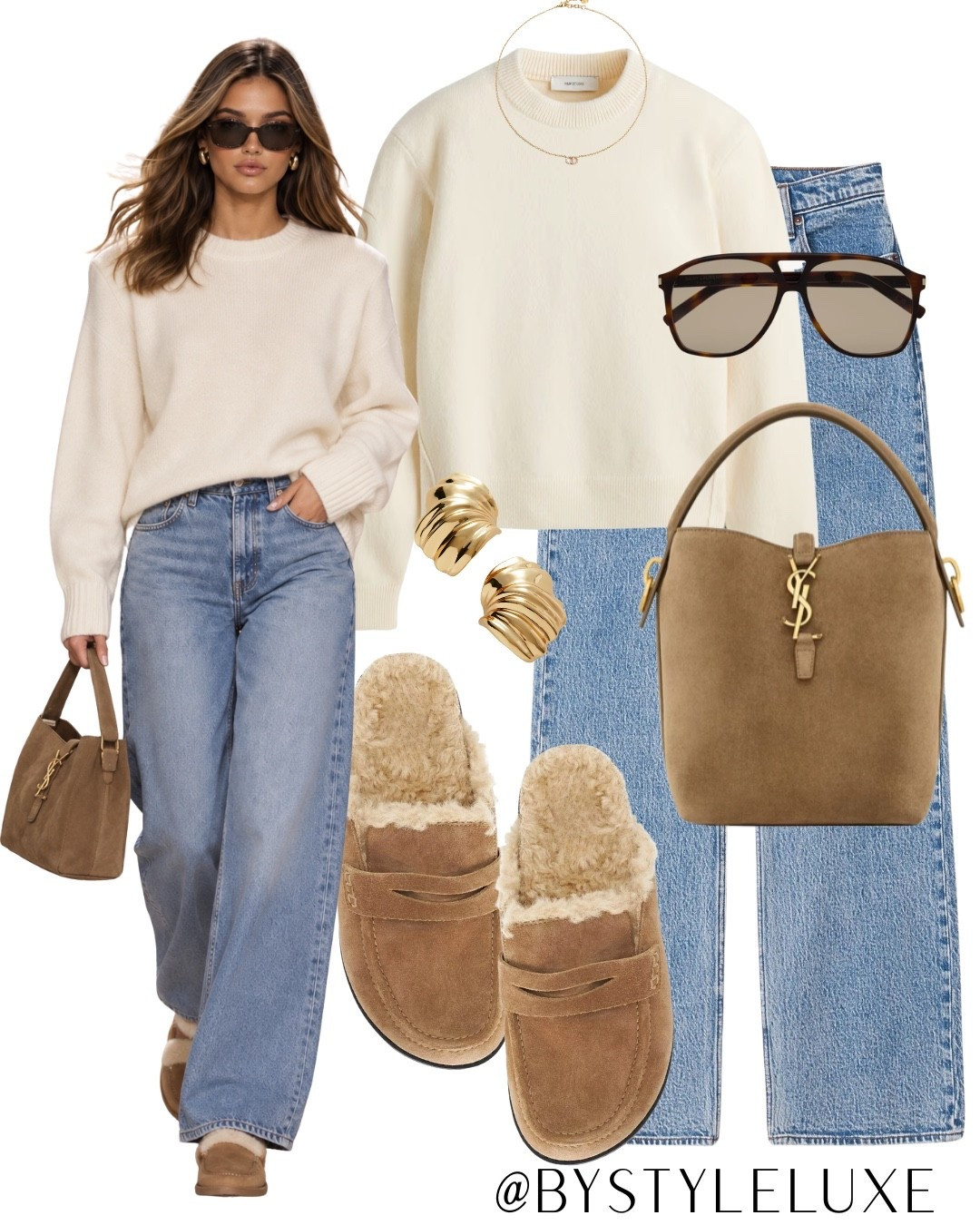 H&M KNITWEAR - This shoulder pad jumper is perfect to elevate an everyday outfit, comes in grey and navy too. Styled here with my fave @abercrombie jeans and these cosy suede mules 

#autumnoutfit #jeans #jumper

#LTKautumn #LTKjeans #LTKshoes