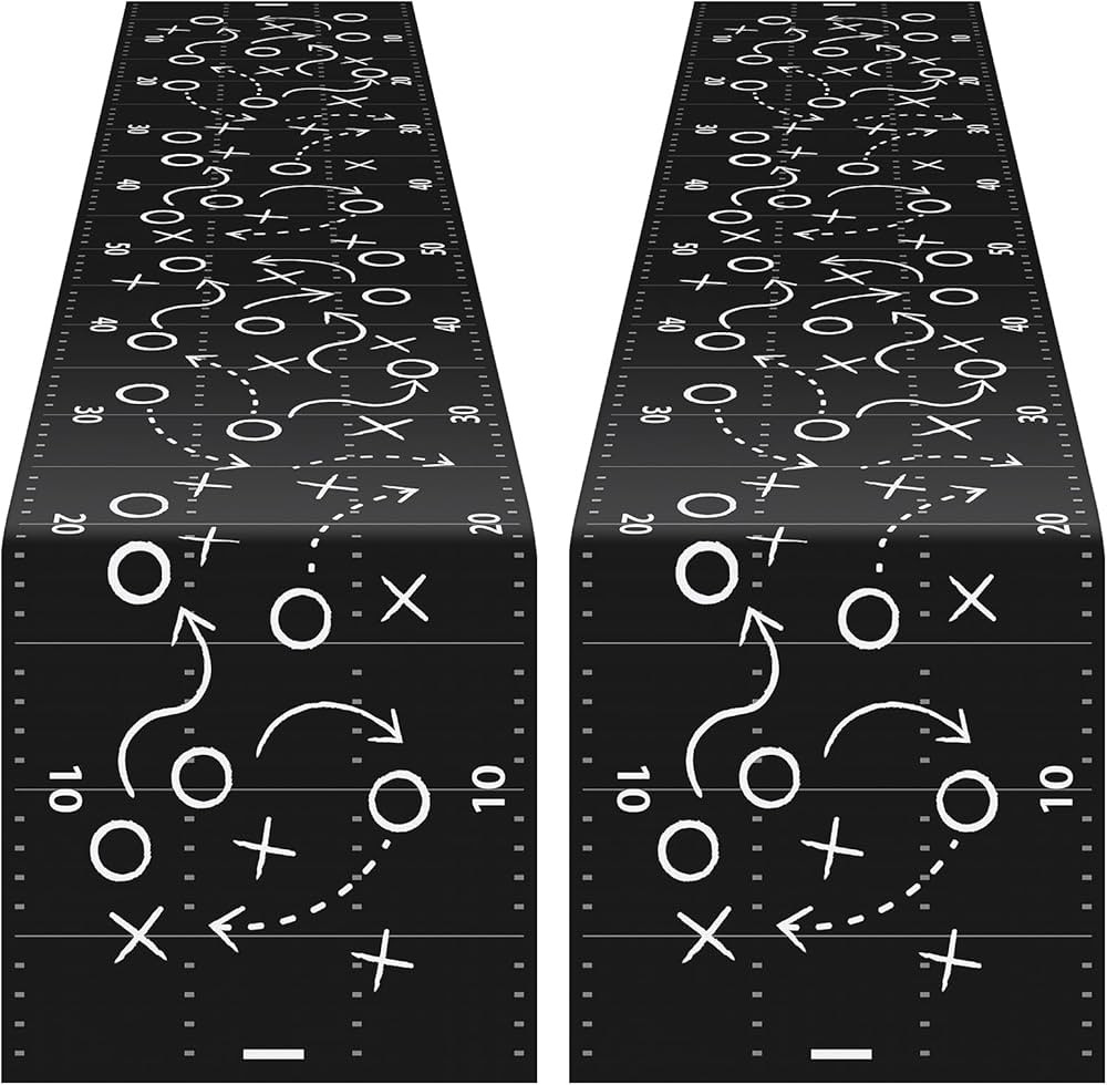 Sliner 2 Pcs Football Table Runner Football Themed Party Decorations Football Centerpieces for Bo... | Amazon (US)