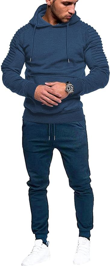 COOFANDY Men's Tracksuit 2 Piece Hoodie Sweatsuit Sets Casual Jogging Athletic Suits | Amazon (US)