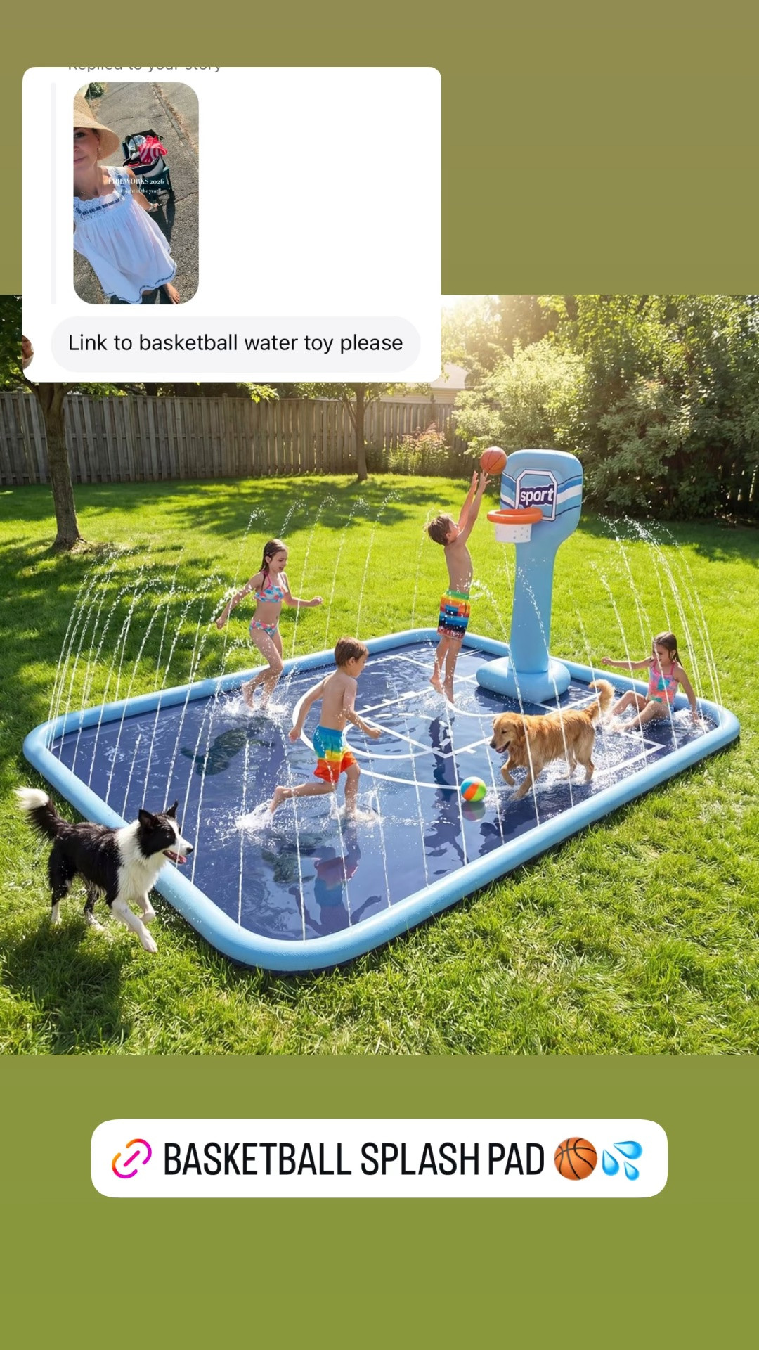 Kids basketball hoop splash pad under $100

#LTKKids