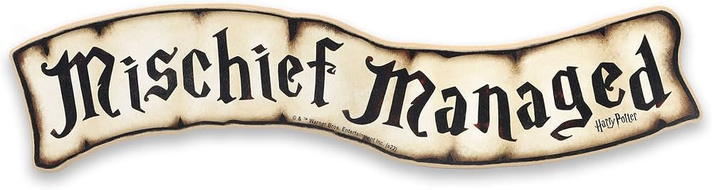 Harry Potter Mischief Managed Rustic Wood Wall Decor - Vintage Mischief Managed Sign for Home Dec... | Amazon (US)