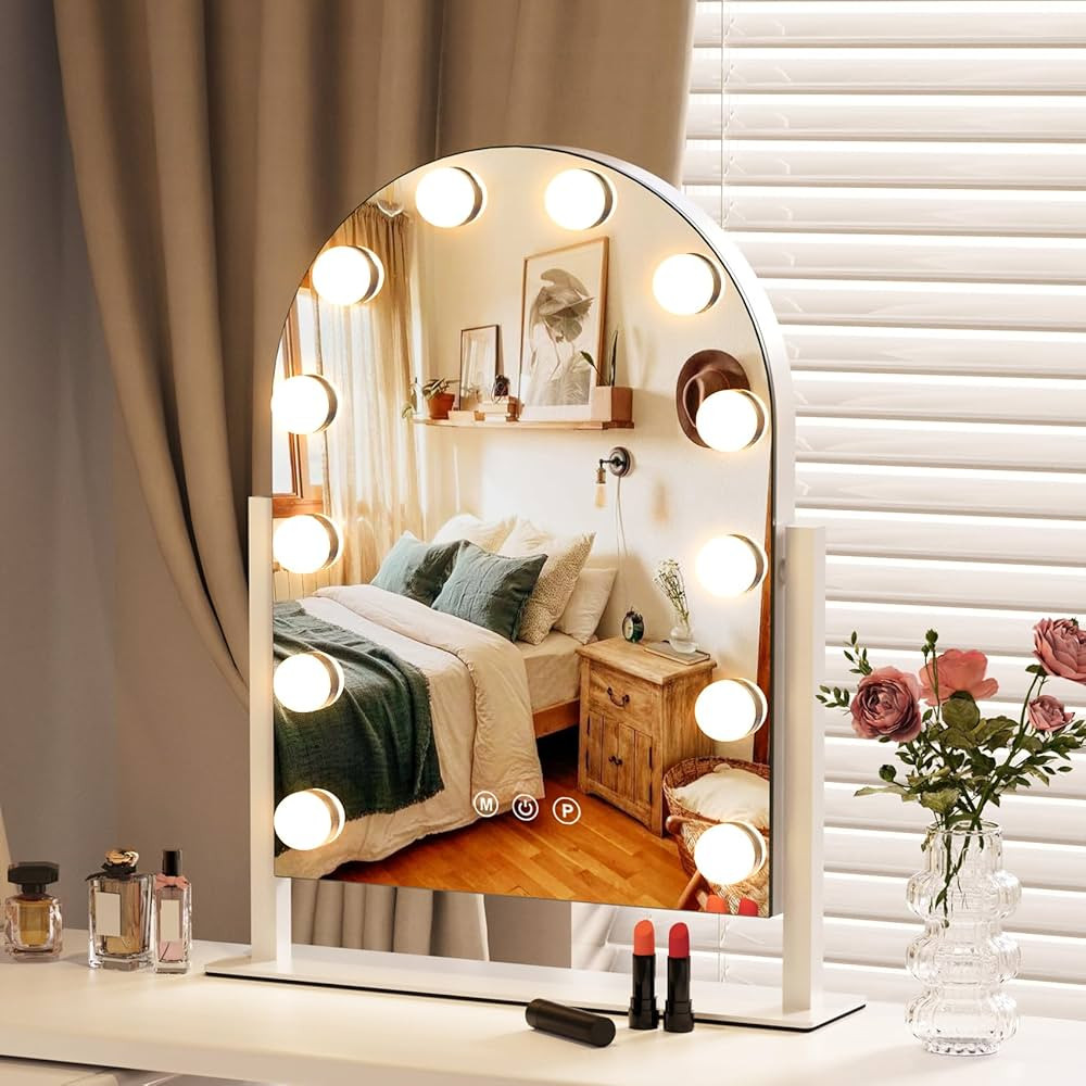 ZL ZELing Vanity Mirror with Lights Makeup Mirror with Lights 12 Dimmable Bulbs Hollywood Lighted... | Amazon (US)
