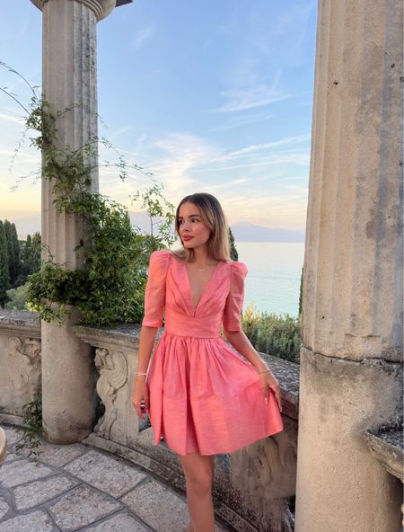 My fairytale princess dress 🩷 it’s a linen blend dress from Zimmermann  the pink is out of stock, but I found it in green! #occasiondress #partydress #zimmermann 

#LTKtravel #LTKHoliday #LTKparties