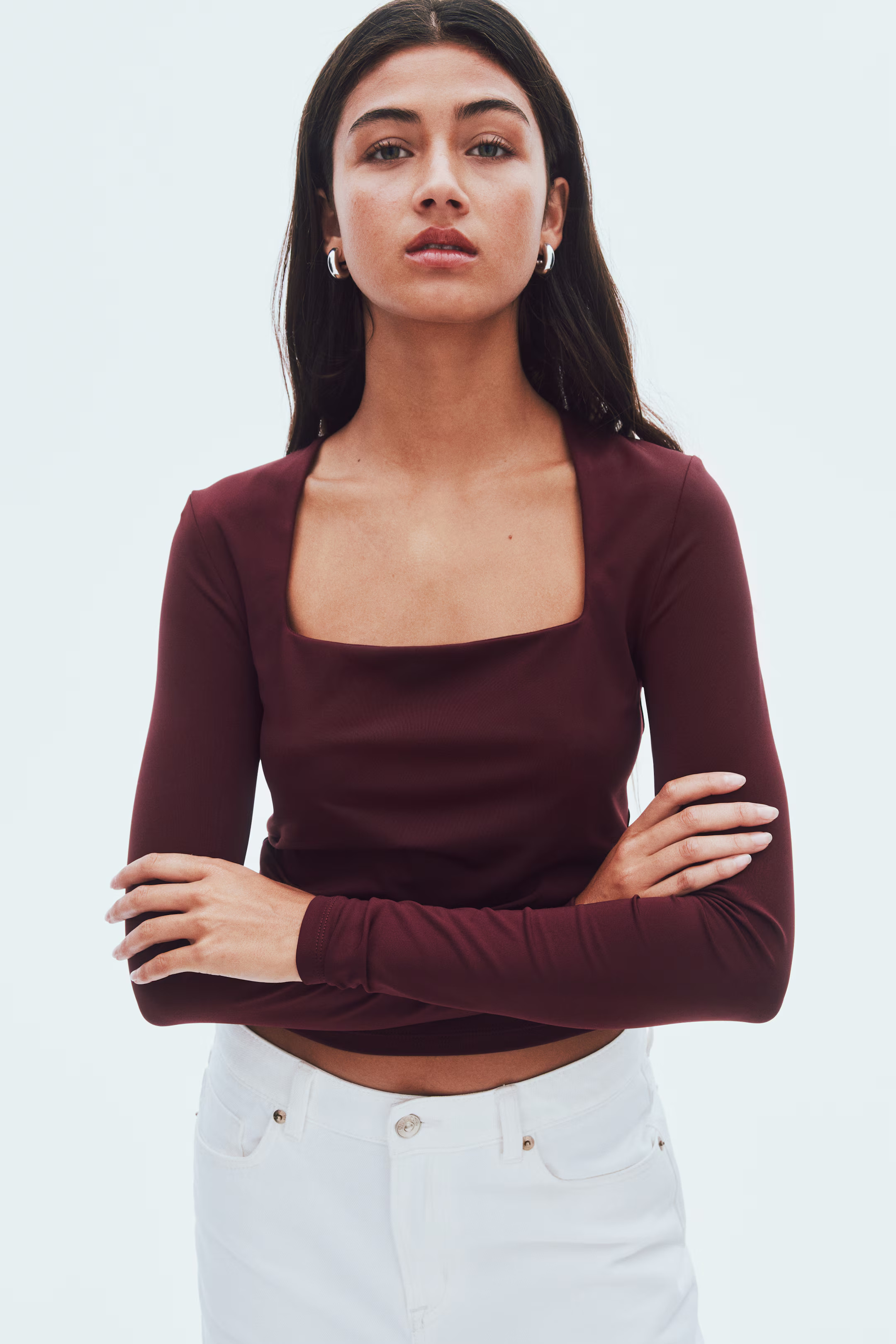 Long-Sleeved Microfiber Top | H&M (US + CA)