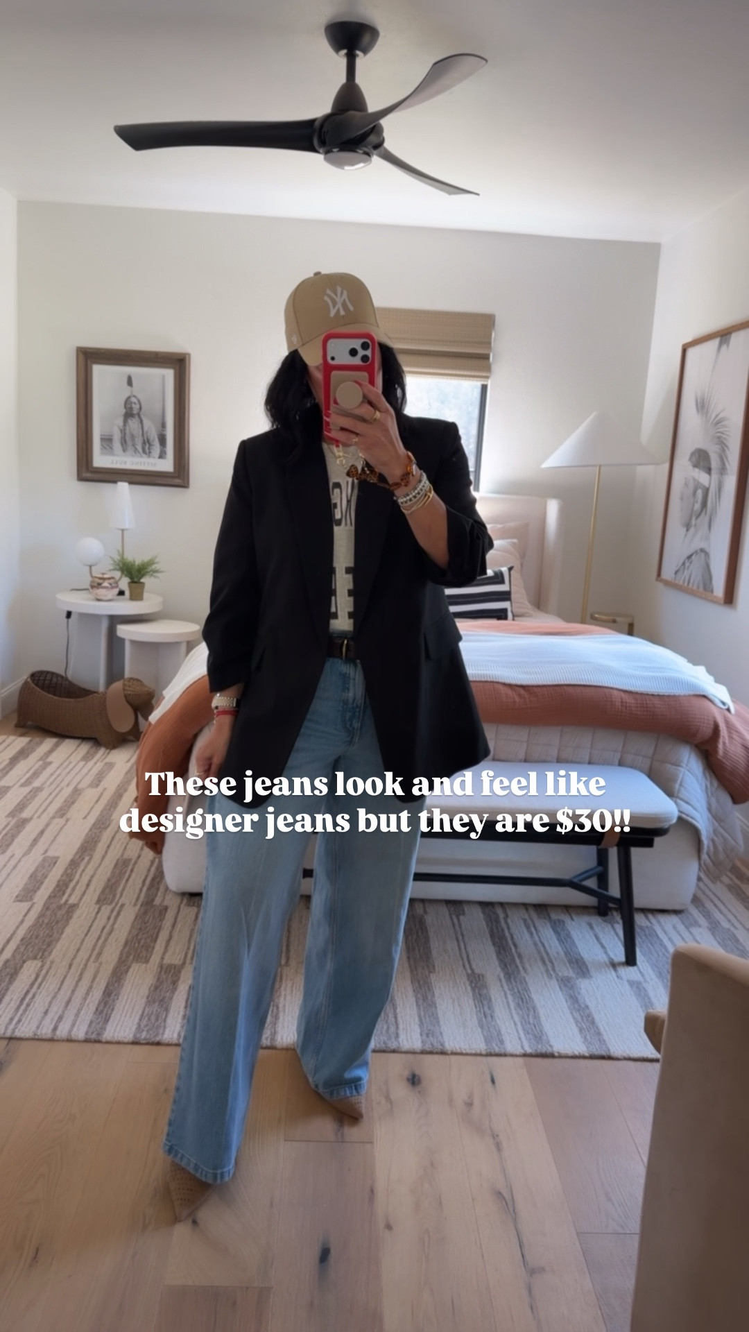 I’m a size 8 and did a size medium in the blazer and t-shirt. I’m in a size 8 in the jeans. If you are between sizes you can size down in the jeans. 

#LTKOver40 #LTKootd