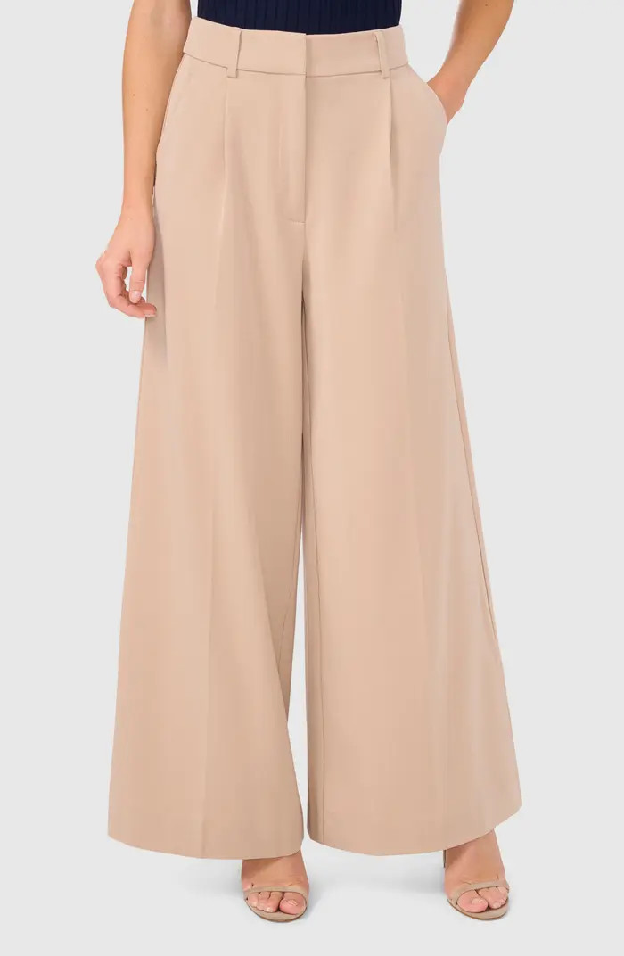 Halogen® Pleat Front Wide Leg Pants | Nordstrom | Nordstrom
