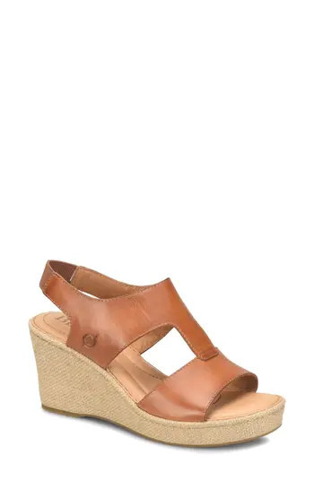 Børn Siene Espadrille Wedge Sandal in Brown Leather at Nordstrom Rack, Size 11 | Nordstrom Rack