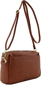 Triple Zip Small Crossbody Bag | Amazon (US)