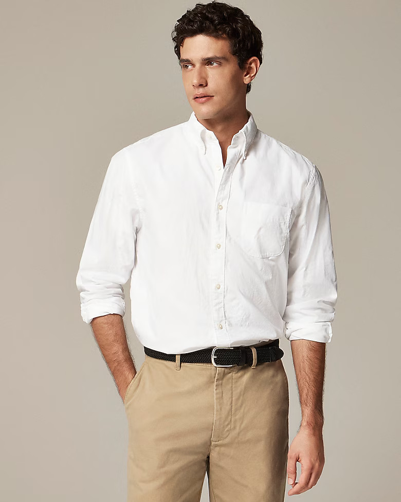Broken-in organic cotton oxford shirt | J. Crew US