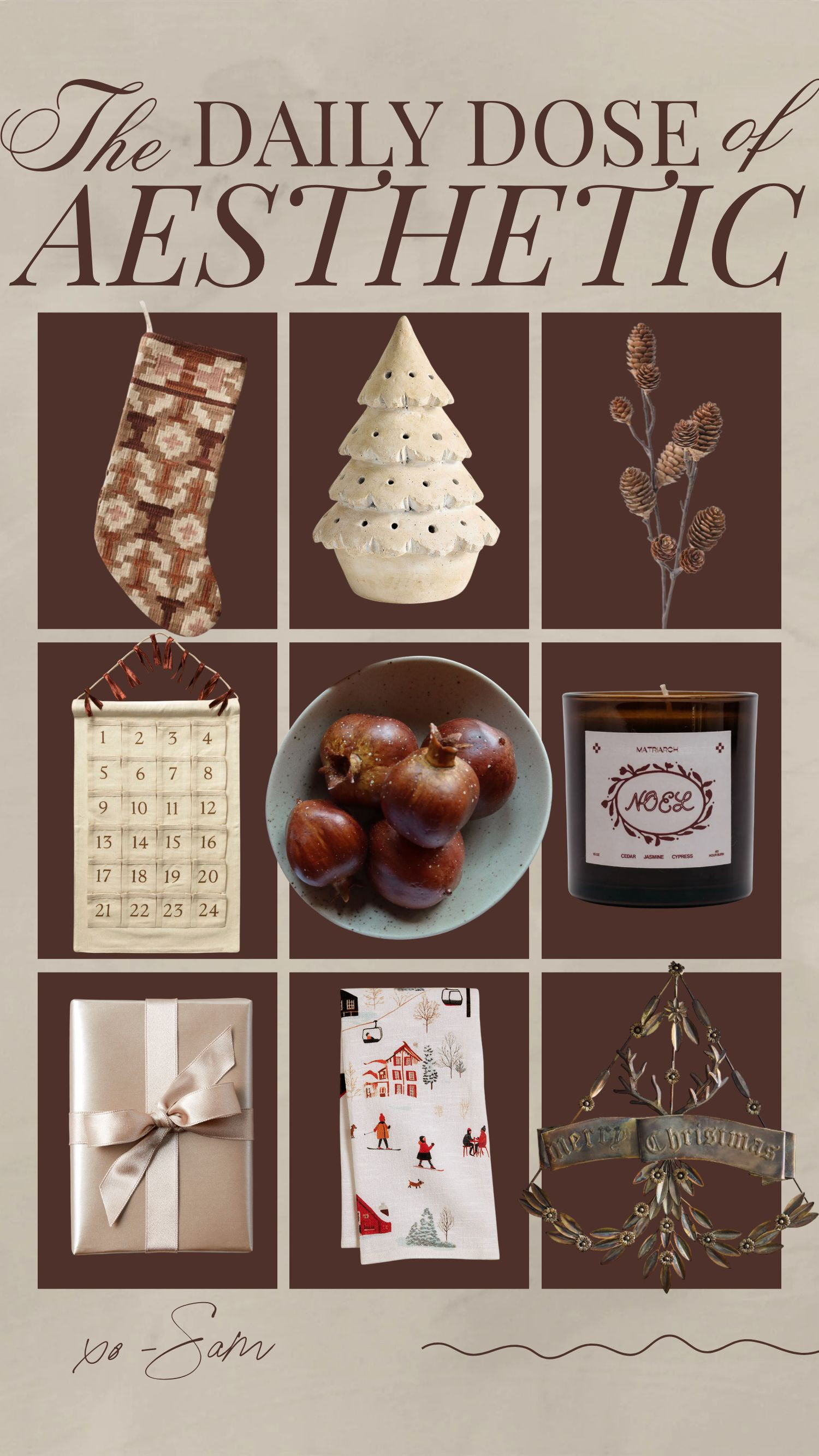 A soft mix of texture, tone, and tradition — this edit feels like a modern take on Dickens-era Christmas charm. From handmade stockings and ceramic trees to the coziest candles and European-inspired details, it’s all about creating warmth through simplicity.

neutral christmas decor, cozy christmas home, organic modern christmas, cottage christmas, old world holiday decor, pottery barn christmas, crate and barrel holiday, terrain christmas finds, european farmhouse christmas, vintage christmas decor, neutral holiday aesthetic, cozy christmas decorations, earthy tone christmas, minimalist christmas style, modern cottage christmas, brown and cream holiday decor, aesthetic holiday home, timeless christmas styling, organic modern home, warm christmas palette, christmas gift wrapping ideas, holiday kitchen decor, festive flatlay aesthetic, cozy elegant christmas, 2025 christmas trends, samanthahomeaesthetic 

 #LTKHoliday #LTKSeasonal #LTKHome