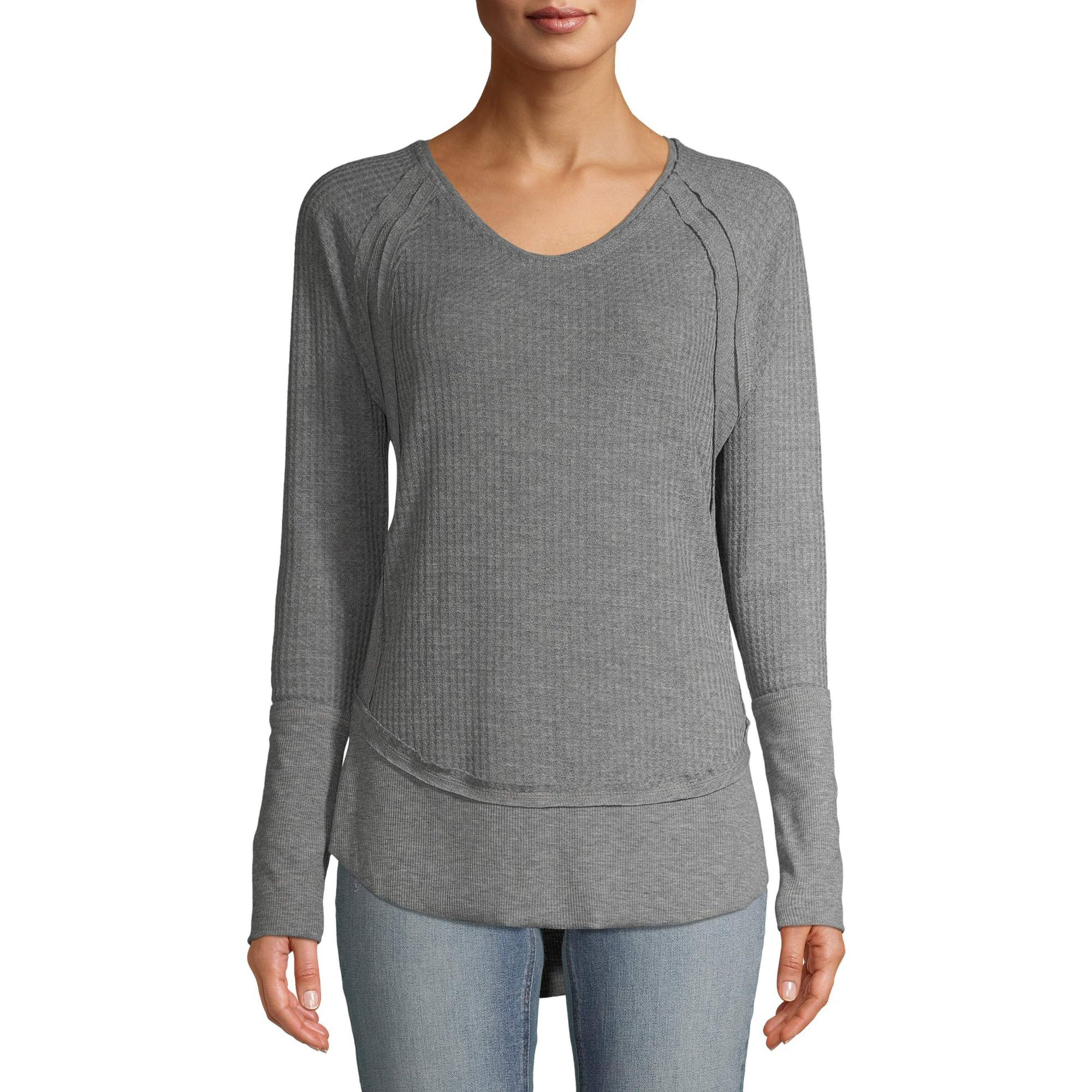 Time and Tru Women's Waffle Tunic | Walmart (US)