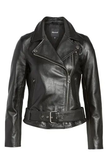 Women's Madewell Ultimate Leather Jacket, Size XX-Small - Black | Nordstrom