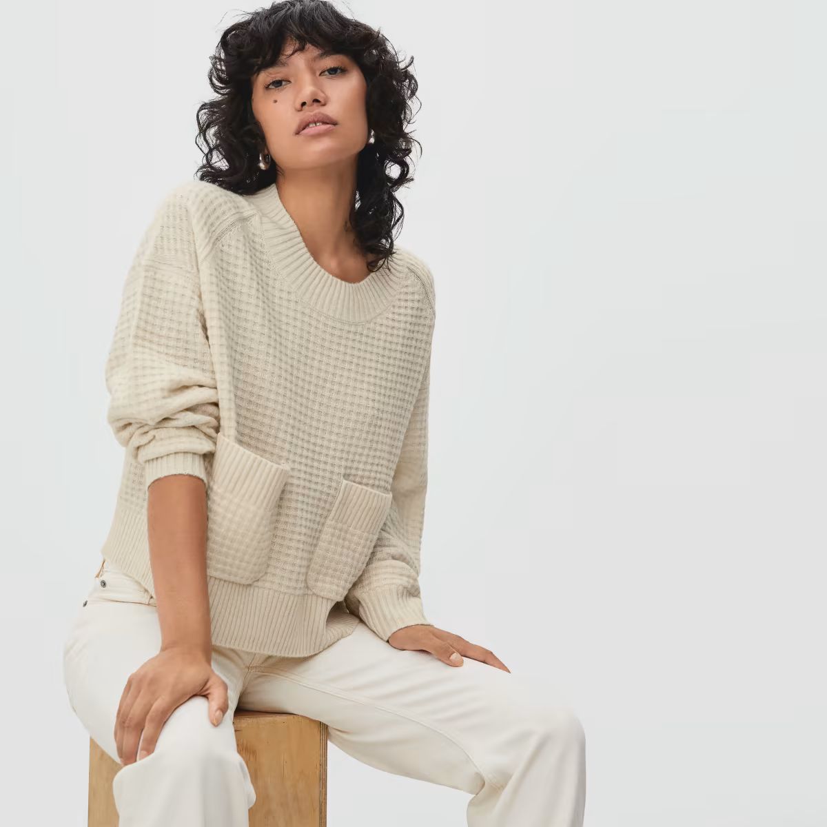 The Belgian-Waffle Pocket Pullover in ReCashmere | Everlane