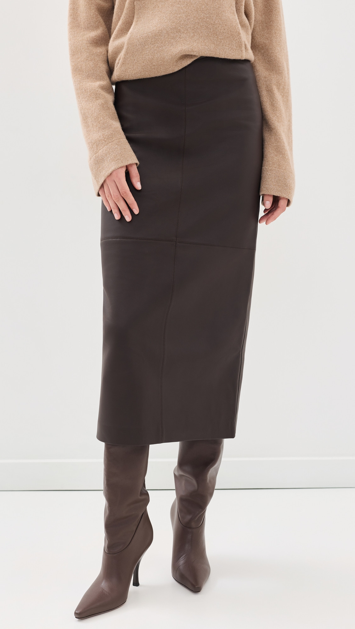 A. L.C. Marta Skirt Deepest Brown 12 | Shopbop