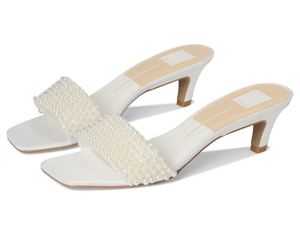 Dolce Vita Rexa Pearl Women's Sandals White : 7.5 M, Textile | Zappos