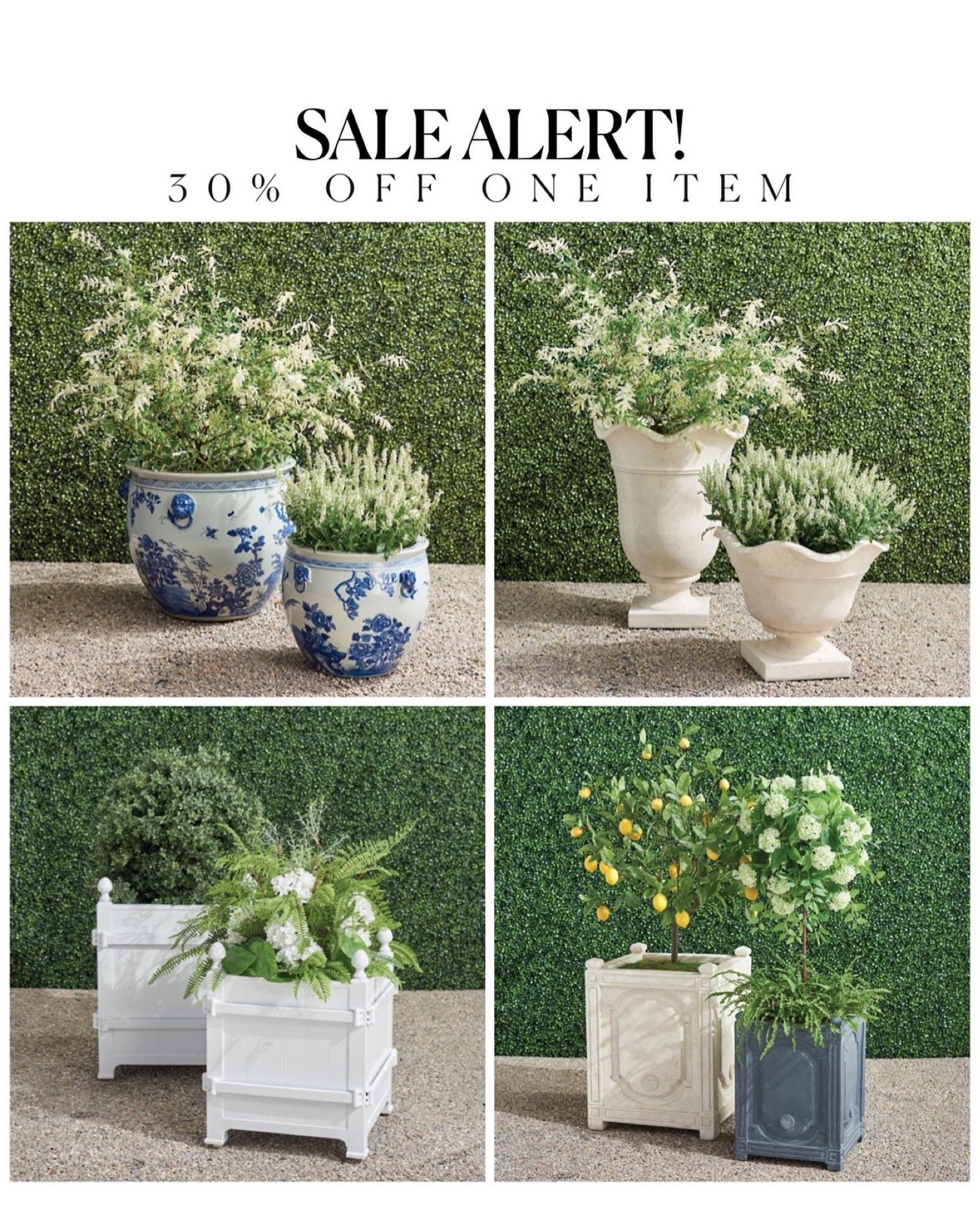 30% off one item ends tonight! Outdoor planters blue and white planter 

#LTKhome #LTKsalealert #LTKstyletip