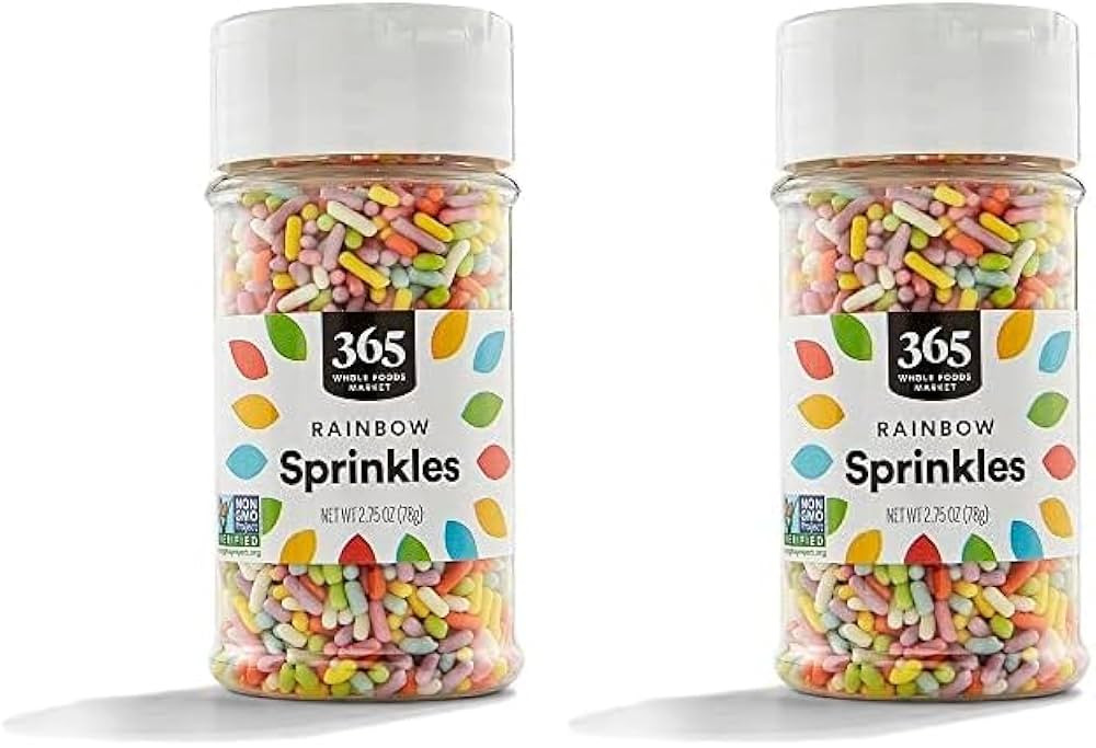 365 by Whole Foods Market, Rainbow Sprinkles, 2.75 Ounce, vegan (Pack of 2) | Amazon (US)