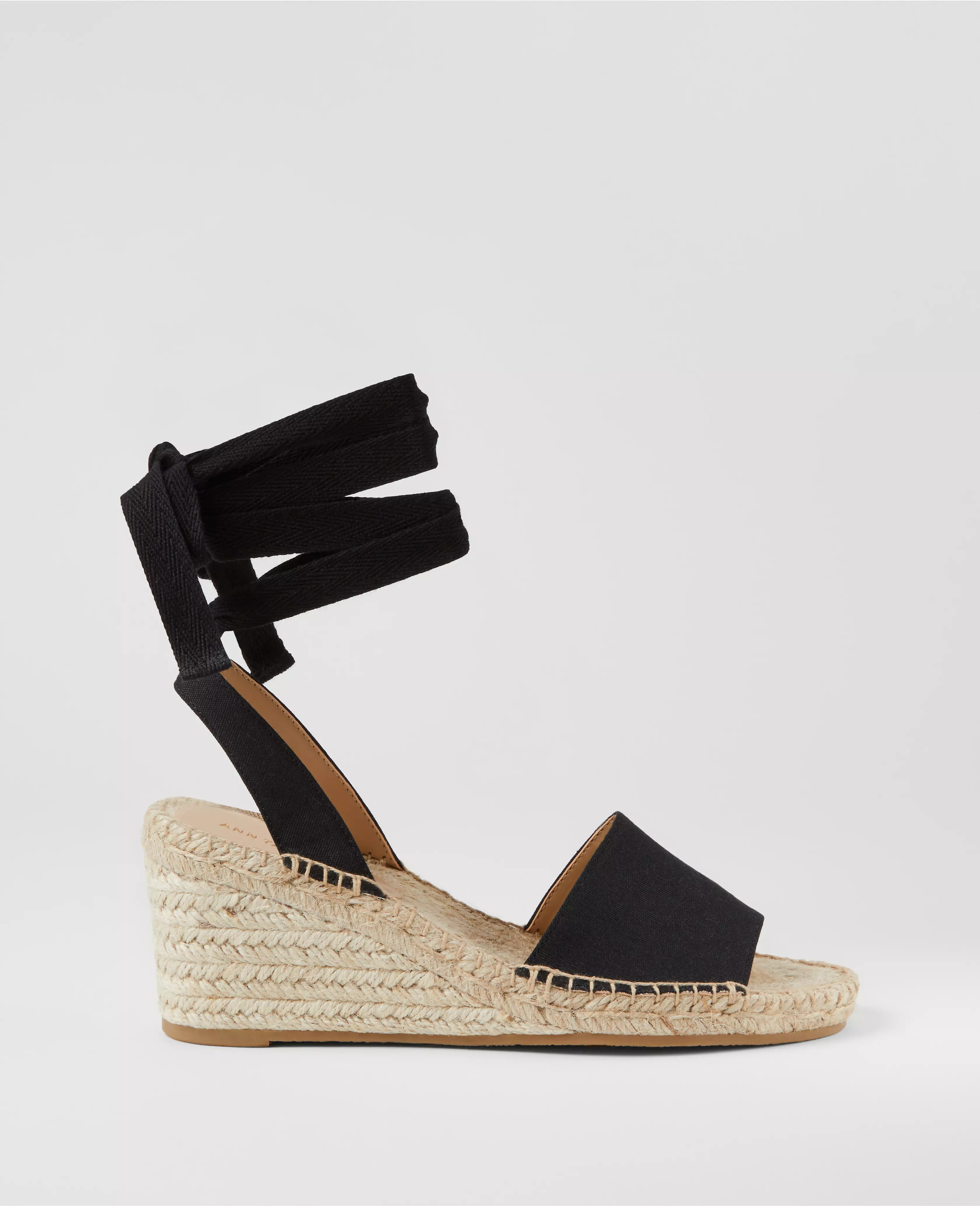 Canvas Lace-Up Espadrille Wedge Sandals | Ann Taylor