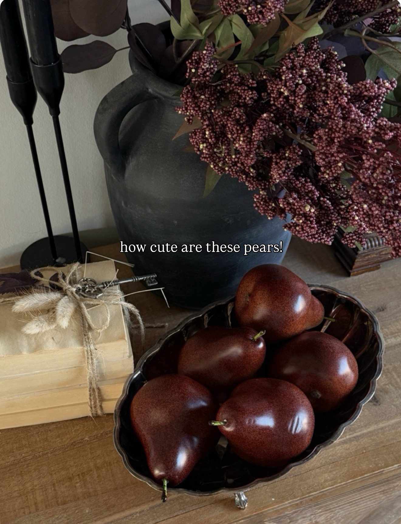 faux pears from amazon! so cute for fall