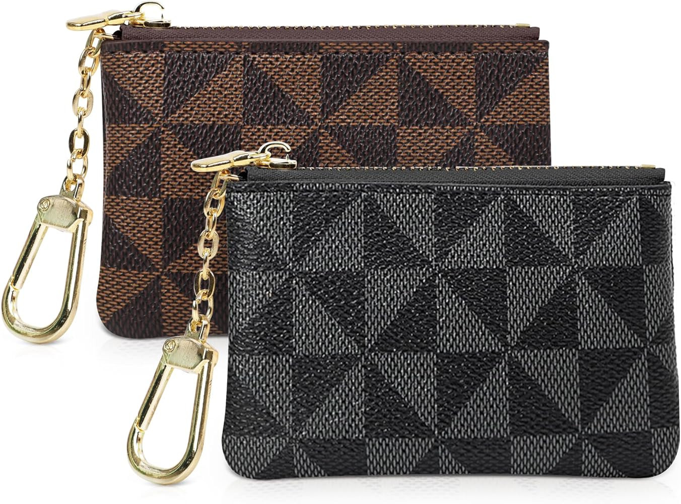 2PCS Coin Purse Mini Zip Key Chain Pouch Change Wallet Coin Pocket for Women Credit Card ID Key H... | Amazon (US)