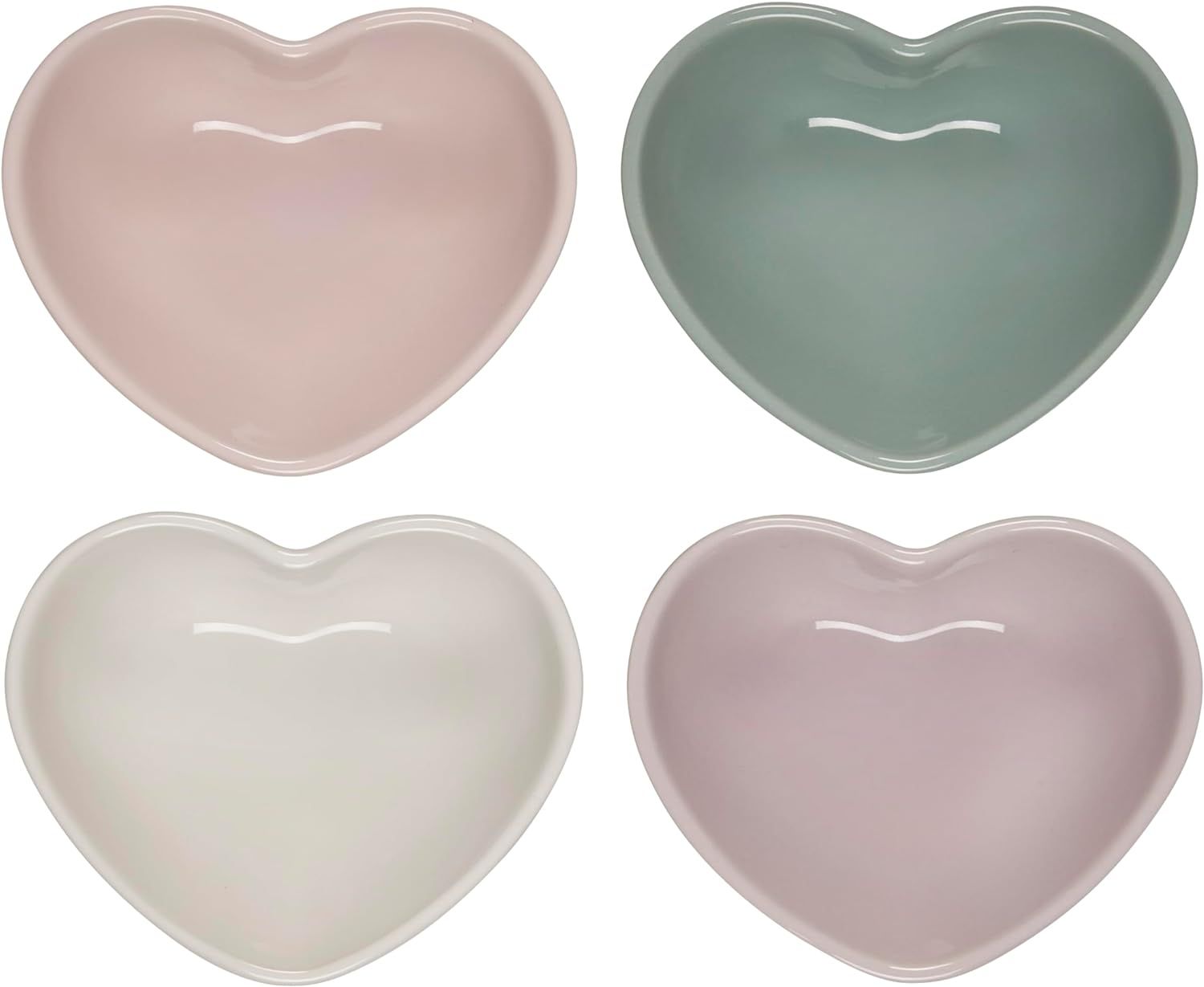 Le Creuset Stoneware Mini Heart Bowls, Set of 4, Mixed Color Set | Amazon (US)