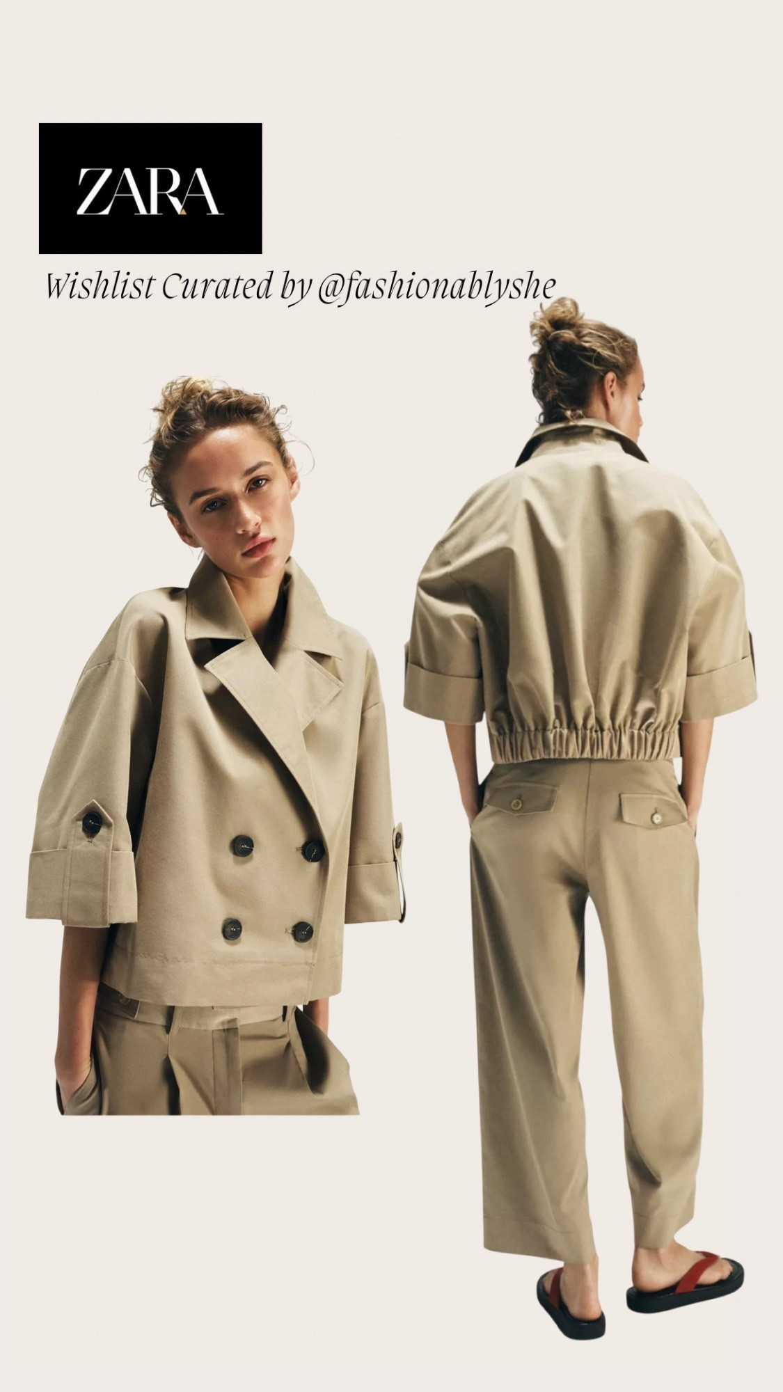 Zara tan crop Mini and khaki pants set

#LTKOver40 #LTKmomlife #LTKdayinmylife