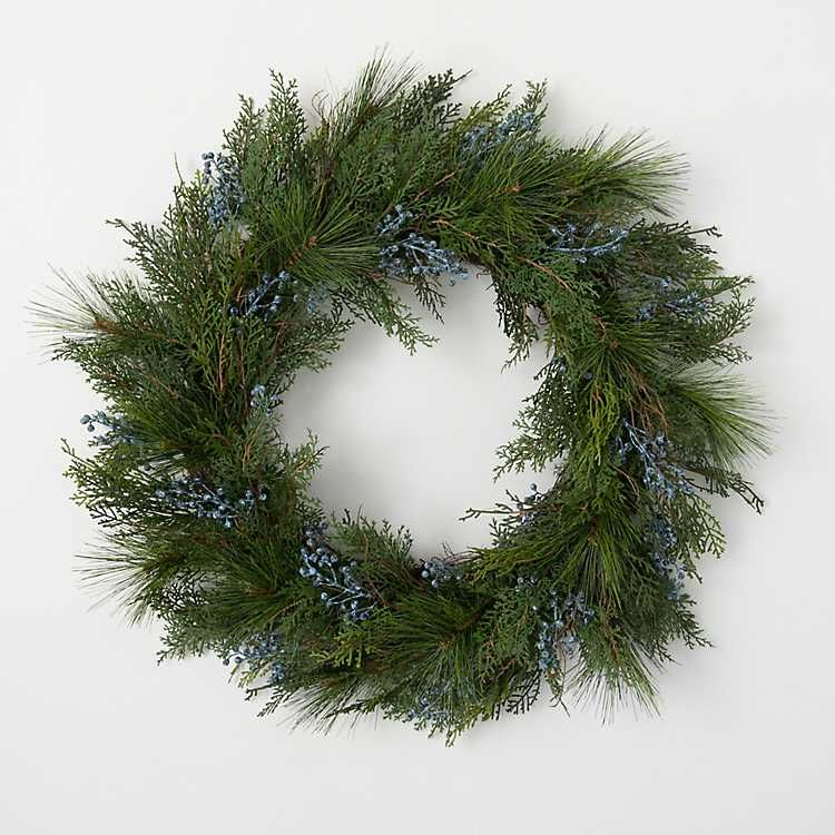 Juniper Pine and Berry Wreath, 27 in. | Kirkland's Home