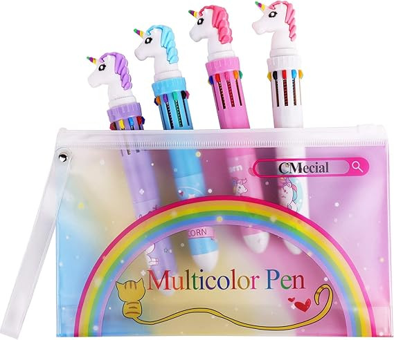 Cmecial Unicorn Pen Set With Case, Rainbow Unicorn Pens for Girls, Cute Pens for Girls, Fun Pens ... | Amazon (US)