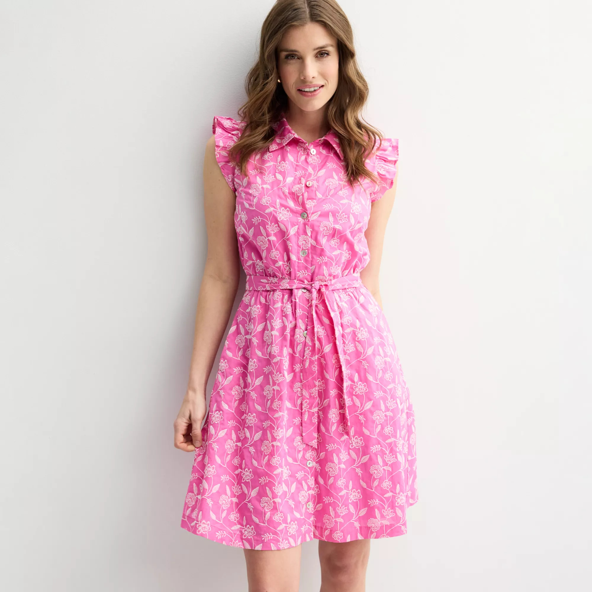 Women's Draper James Embroidered Short Shirt Dress | Kohl's