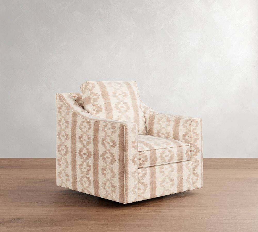 Cameron Slope Arm Swivel Chair | Pottery Barn (US)