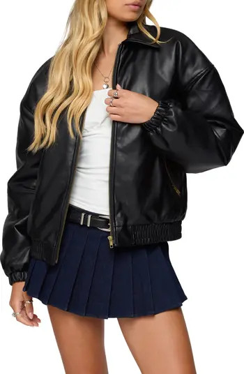 Halley Faux Leather Bomber Jacket | Nordstrom