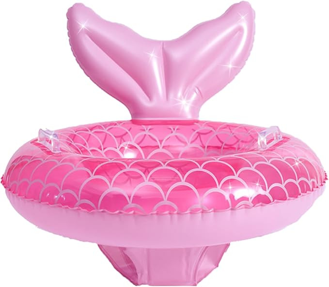 2023 New Mermaid Baby Swimming Pool Floats 6-48 Months,Inflatable Pool Swim Ring with Seat and Ha... | Amazon (US)