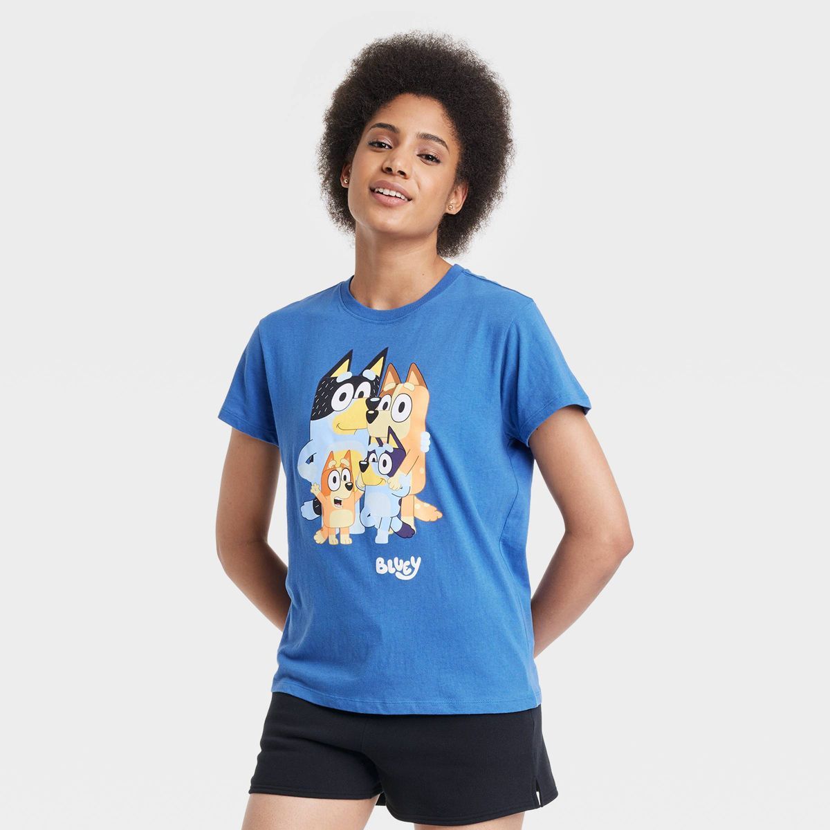 Women's Bluey Short Sleeve Graphic T-Shirt - Blue XS | Target