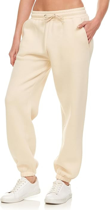 Sweatpants for Women, Fleece Cinch Bottom Joggers, Cozy Lounge Pants | Amazon (US)
