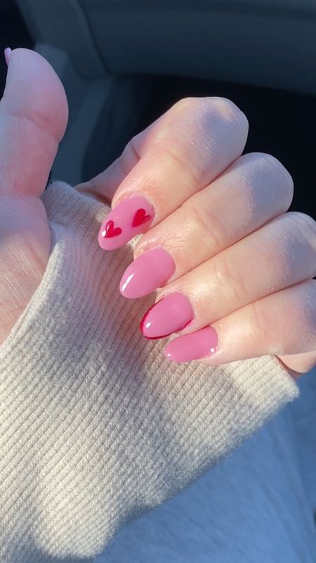 At home DIY dip powder nails for Valentine’s Day! ♥️ DIY nails | dip powder | gel nails | nail design | nail art 

#LTKbeauty