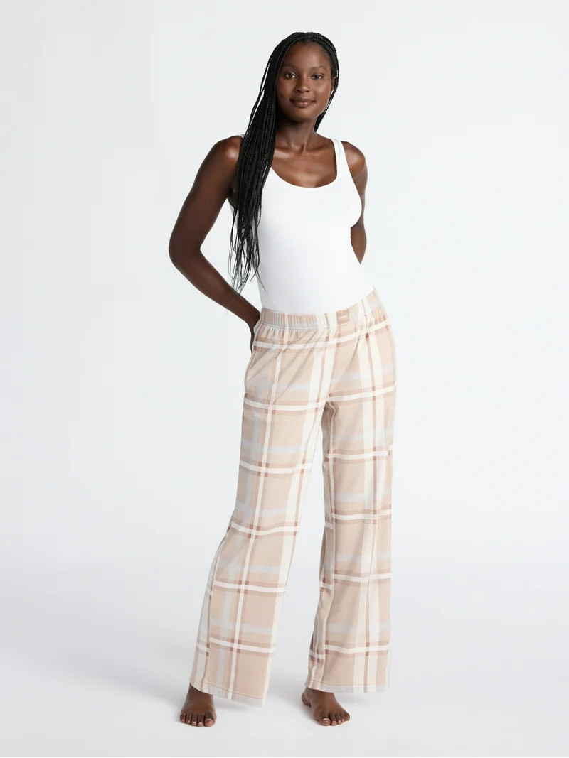 Joyspun Women's Velour Wide-Leg Sleep Pants, Size XS-3X | Walmart (US)