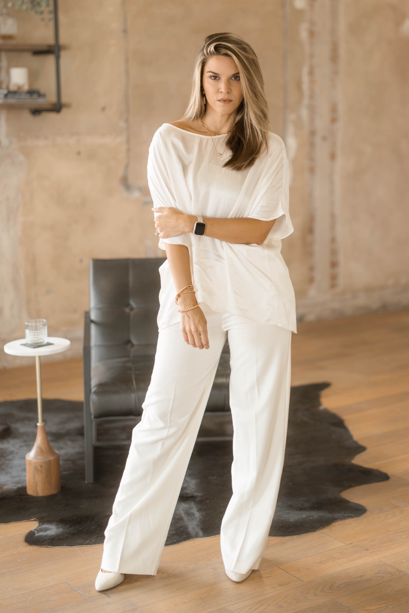 Simple and elegant. Silk cream top and white pants. That was it and worked so well. Less is more! 

#LTKxNSale #LTKFindsUnder100 #LTKStyleTip