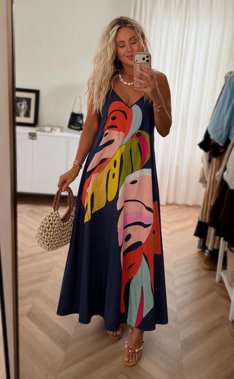 This Amazon dress is giving tropical vacation in the best way 🌴🤍 The bold print makes it look so much more expensive than it is, and it’s one of those effortless pieces you can throw on with a cute bag and sandals for dinner, vacation, or a summer event. Linked everything I’m wearing!

Amazon dress. Vacation outfit. Tropical print dress. Resort wear. Summer maxi dress. Beach vacation. Cruise outfit. Summer fashion. Statement dress. Vacation style.

#LTKSeasonal #LTKootd