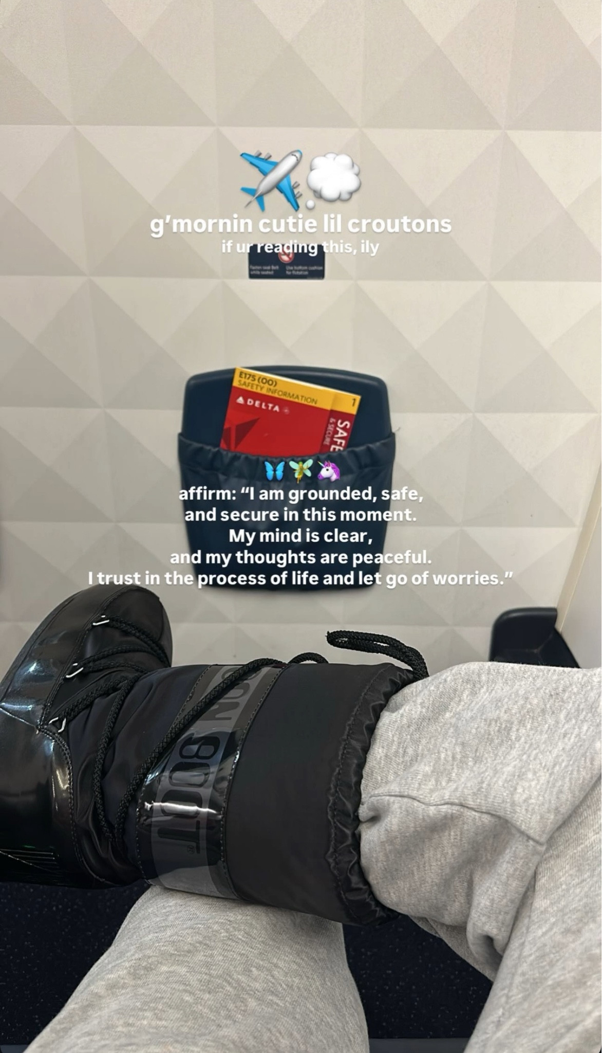 Traveling in style with my cutie moon boots! 

Don’t forget to say your daily affirmations🖤

#LTKTravel #LTKSeasonal #LTKShoeCrush