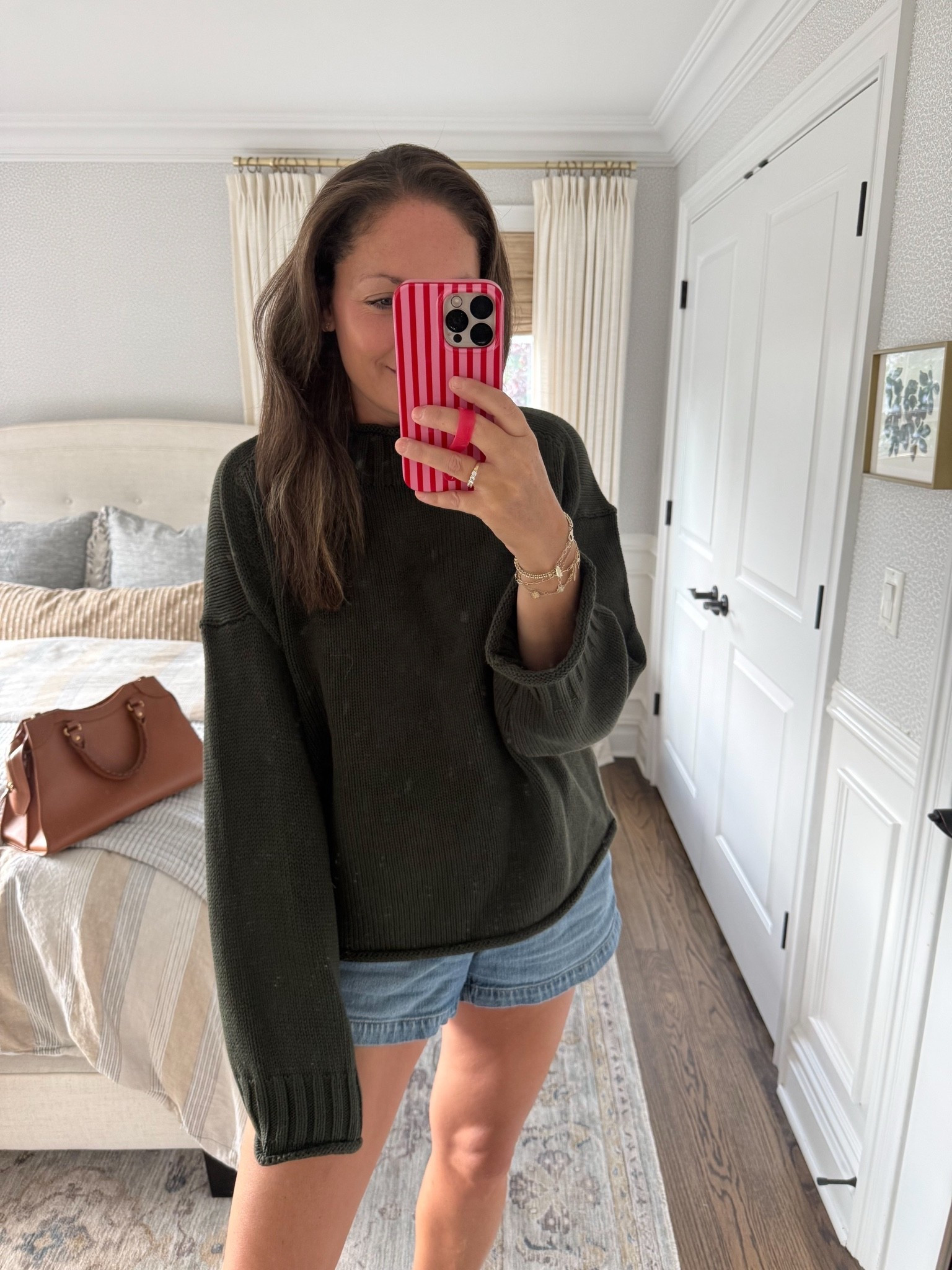 Loving this @jcrew rollneck sweater (which also comes in a cropped version and a half zip!) 

Perfect for this transitional weather. I sized up one size so it’s extra roomy! Truly obsessed

#LTKmomlife #LTKootd #LTKOver40