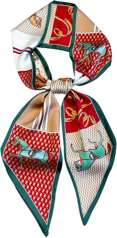 Head Scarf Hair Neck Scarves For Women Purse Bag Scarfs For Handbags Silky Long Thin Satin Headsc... | Amazon (US)