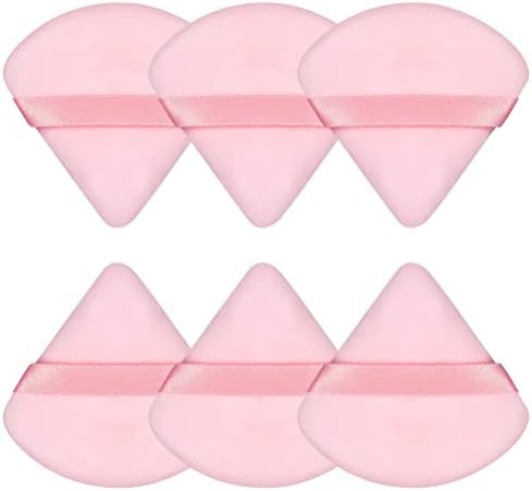 Pimoys 6 Pieces Powder Puff Face Soft Triangle Powder Makeup Puffs for Loose Powder Mineral Powder B | Amazon (US)