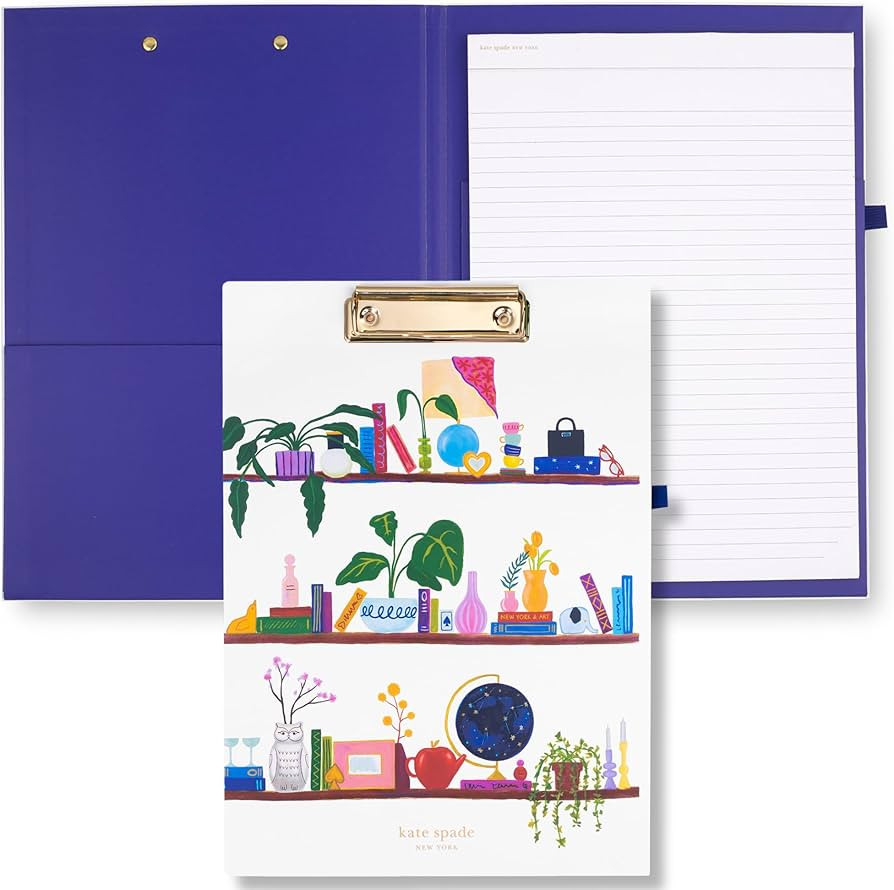 kate spade new york A4 Clipboard Folio with Low Profile Clip, Professional Padfolio Includes Line... | Amazon (US)