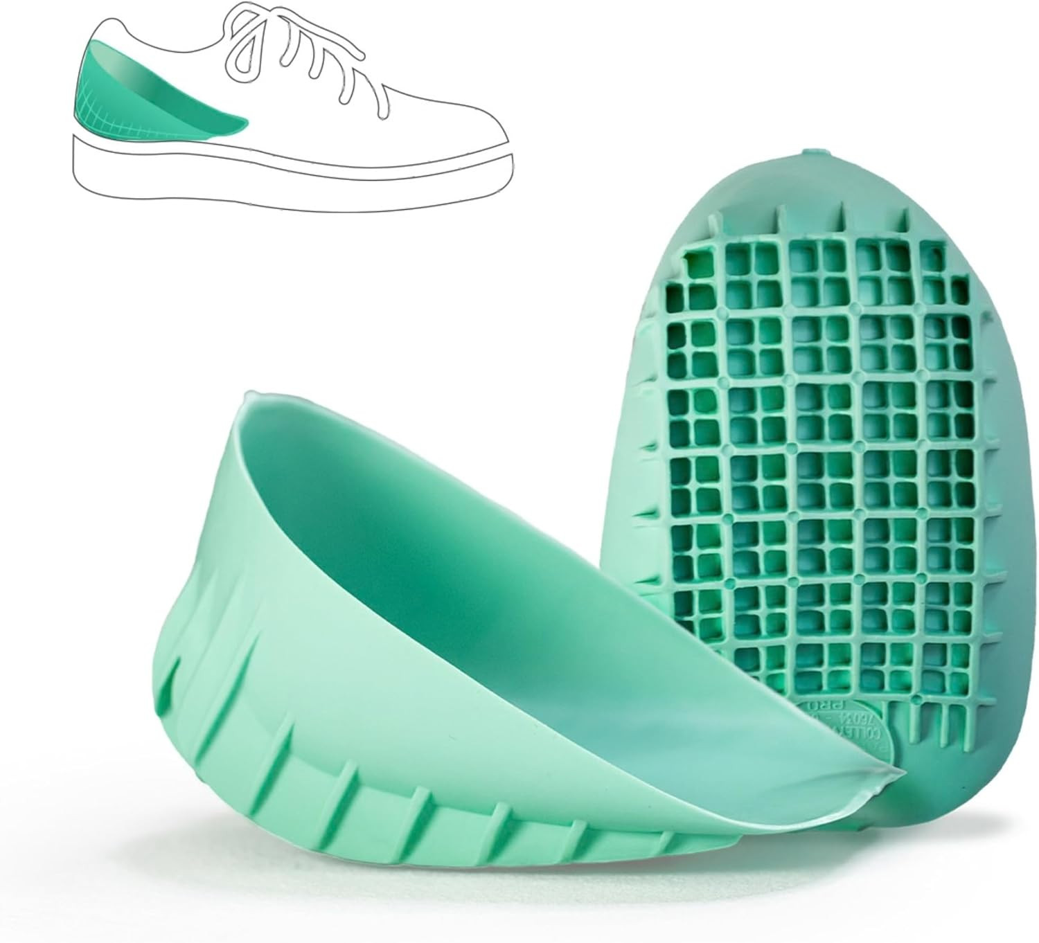 Tuli’s Heavy Duty Heel Cups for Heel Pain, Green, 1 Pair, Small | Amazon (US)