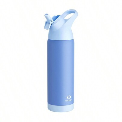 24oz Insulated Stainless Steel Water Bottle With Straw And Carry Loop, Double Wall Cold For 36 Hours, Tritan Leak Proof Lid For Sports, Travel | SHEIN