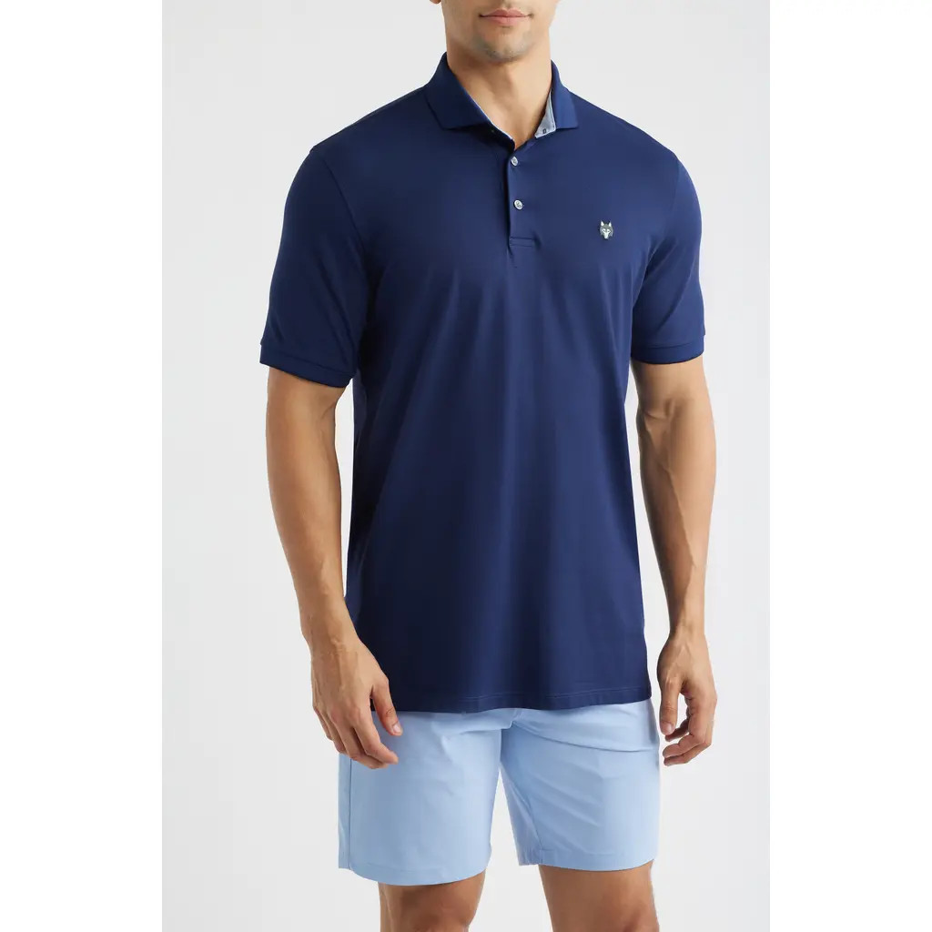 Greyson Crowley Icon Piqué Performance Golf Polo in Maltese Blue at Nordstrom, Size Small | Nordstrom