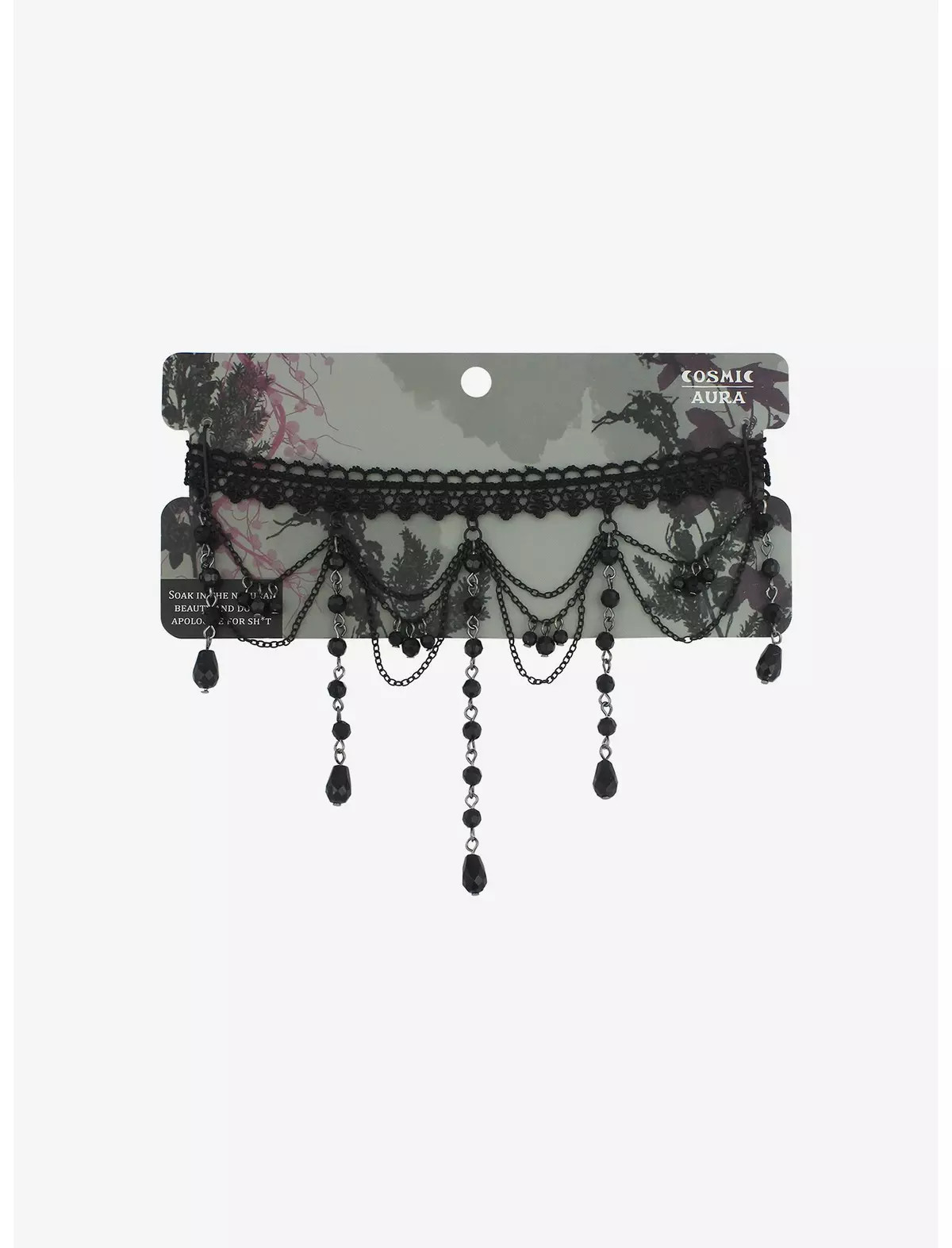 Cosmic Aura Black Lace Beaded Choker | Hot Topic