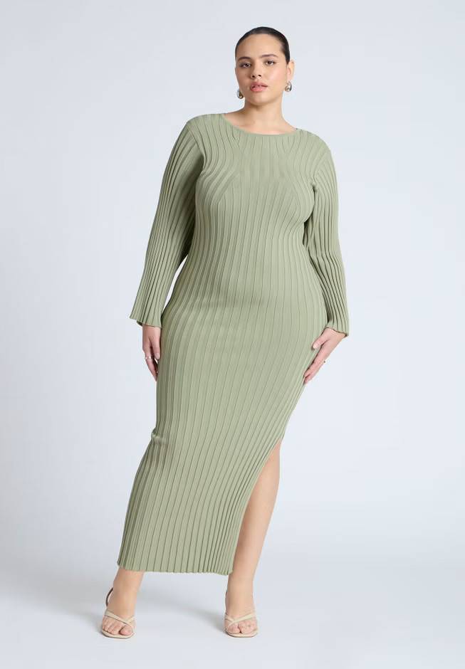 Wide Sleeve Maxi Sweater Dress | Eloquii